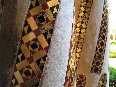 mosaic columns