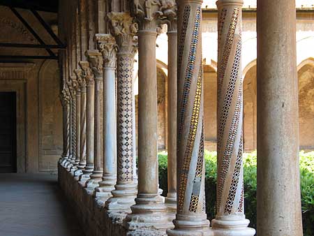 mosaic columns