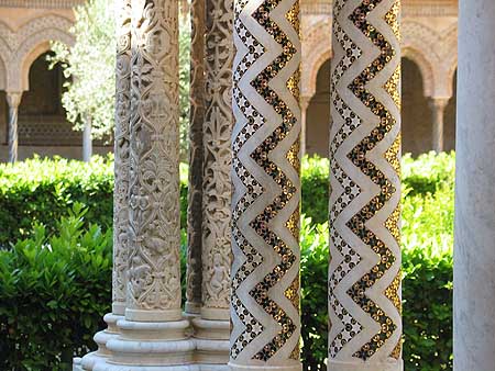 mosaic columns