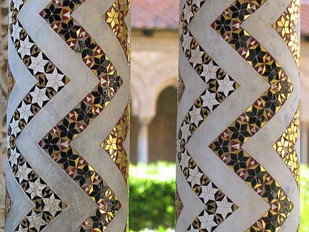 mosaic columns