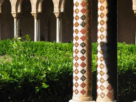 mosaic columns