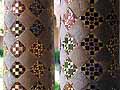 Mosaic columns in the cloisters