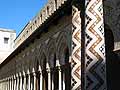 Mosaic columns in the cloisters