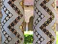 Mosaic columns in the cloisters