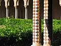 Mosaic columns in the cloisters