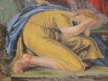 Weeping man mosaic