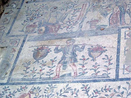 children hunting mosaic