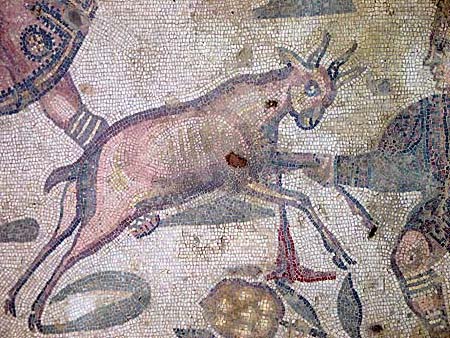 children hunting mosaic