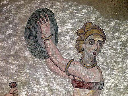 girl with ball mosaic