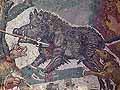Detail of the boar hunting mosaic