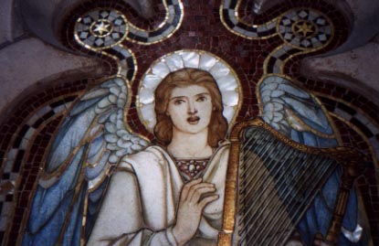opus sectile angel mosaic