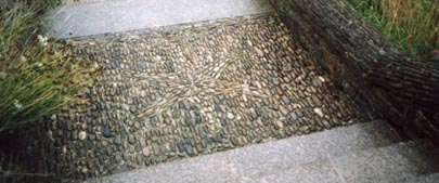 pebble mosaic Buckland Abbey