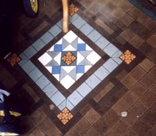 geometric tiled doorway