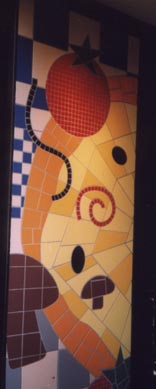 pizza tile mosaic