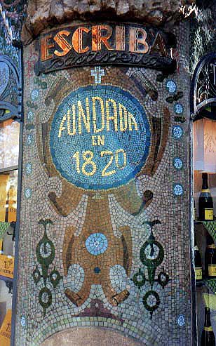 escriba mosaic, Las Ramblas